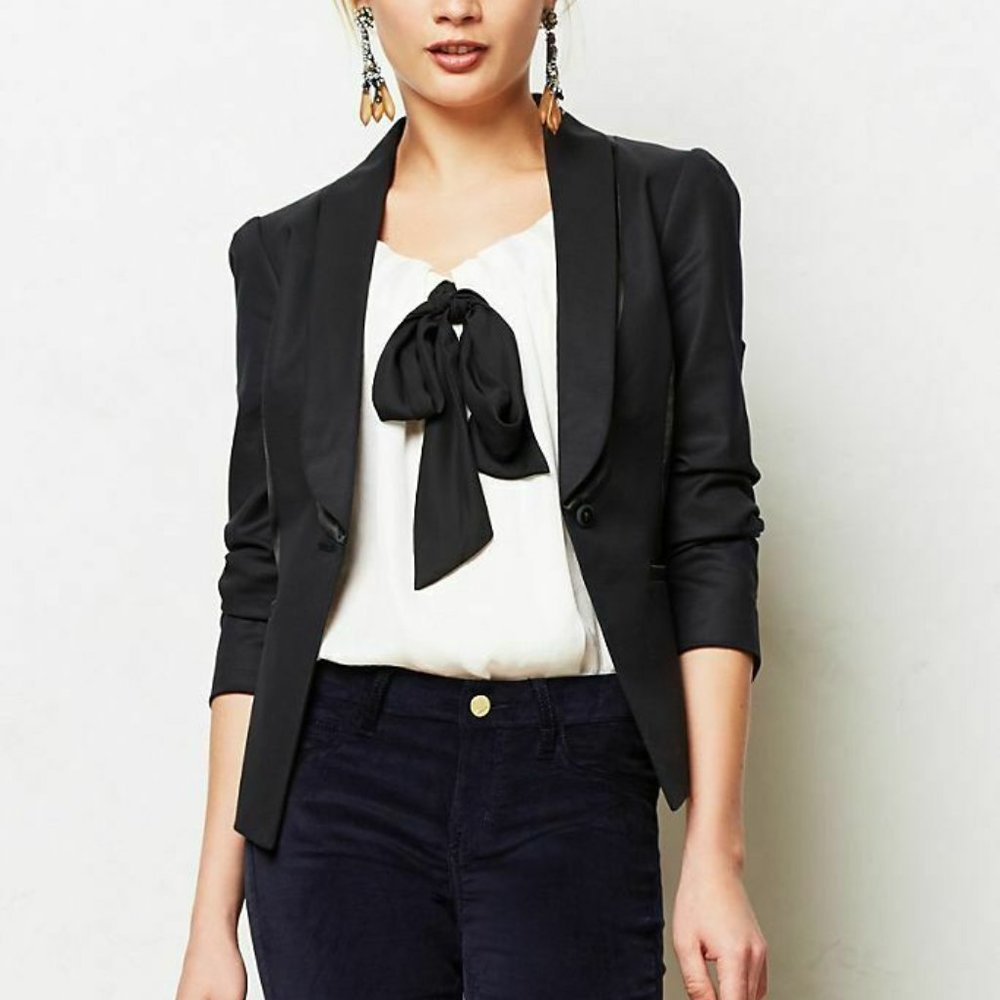 Anthropologie Elevenses Gamine Tux Blazer